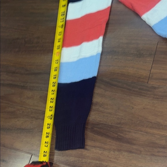 Crown & Ivy Pink, Blue & White Multicolor Striped Long Sweater - Medium - Picture 5 of 6